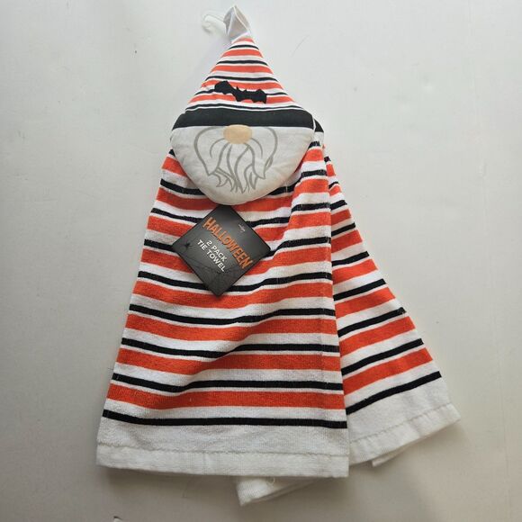 Halloween Kitchen Set Hocus Pocus Gnome Witch Hanging Towel Oven Mitt Fall Linen - Picture 4 of 6